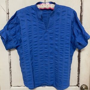 Caryn lawn Caroline top in royal blue
